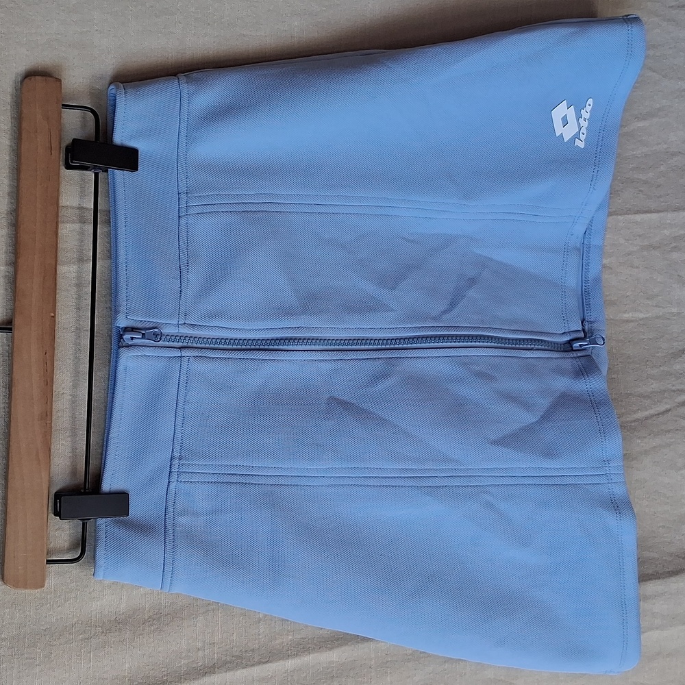Zara Lotto Light Blue Zip Skirt Size M